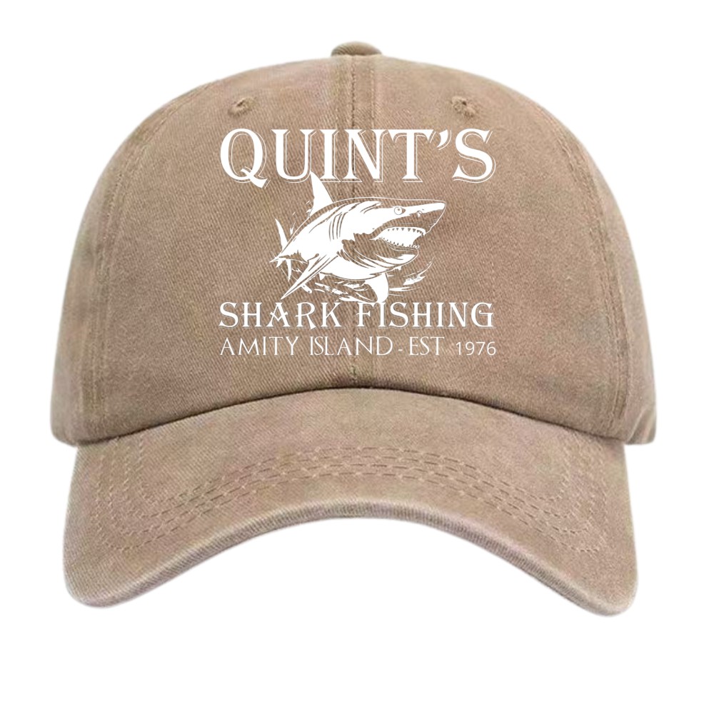 Quint’s Shark Fishing Amity Island 1976 Jaws Adjustable Dad Hat