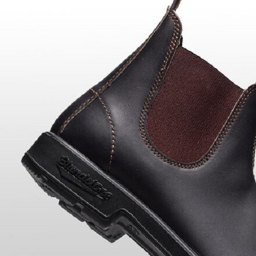 BLUNDSTONE CHELSEA 500 HI LEATHER UNISEX MEN 4=WOMEN 6 SHOES/BOOT STOUT BROWN NU
