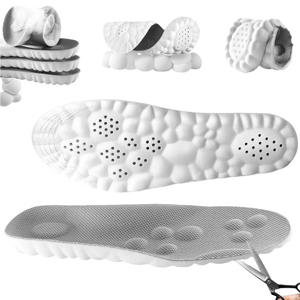 3Pairs Cushioning Insoles Memory Foam Work Sports Soft Insoles – Size Large 7-14