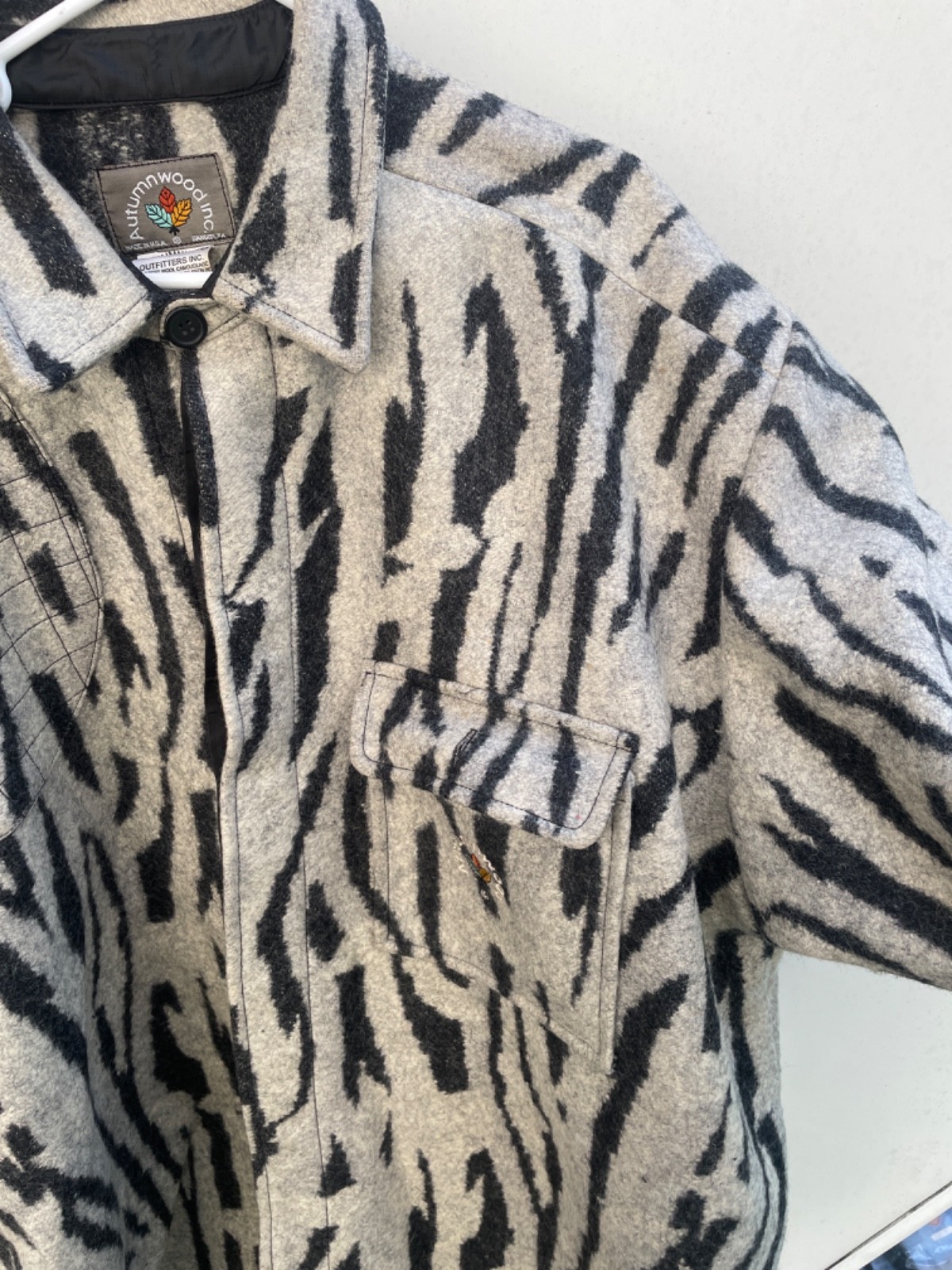 Vintage Autumnwood Inc Zebra print shirt