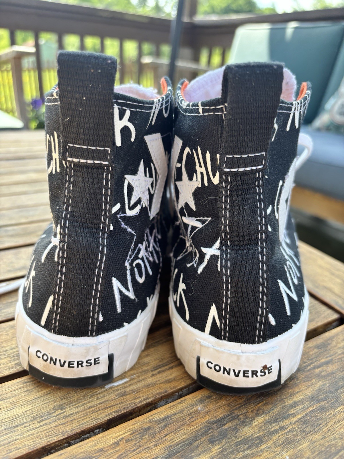 Converse Chuck Sneakers All Star High Top Not a Chuck Black/White/Orange US 10.5