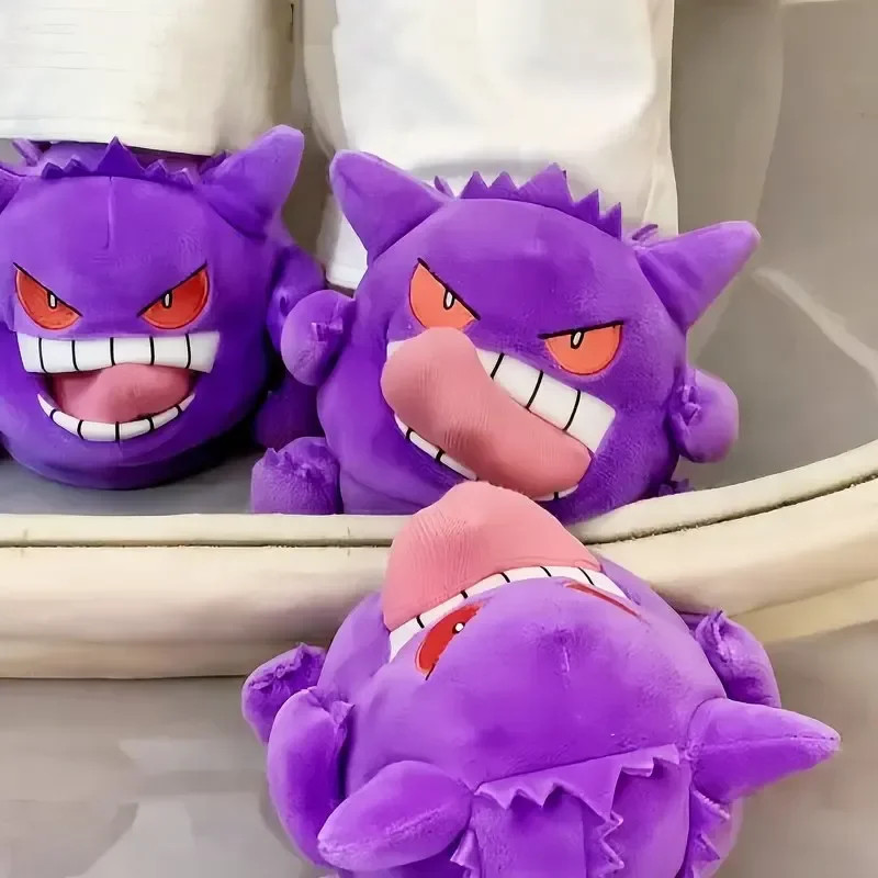 Gengar Open-Toe Plush Slippers Set, One Size Fits All Cute Cartoon Socks Gift