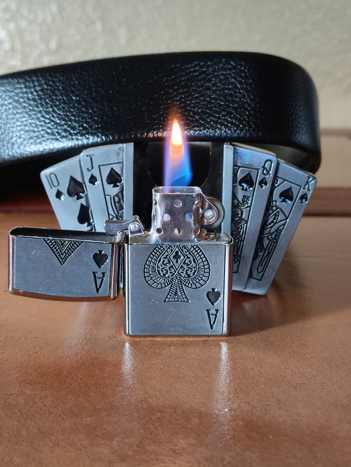 Poker Ace Lighter Belt Buckle Combo | Detachable Buckle | Fits 36–40 | $29.99