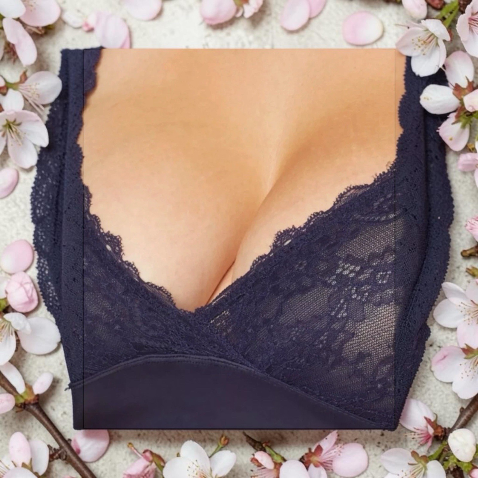 RUBY RIBBON LACE SECOND SKIN DEMIETTE #1776~ Set Of 2~ 1 Set Of Free Petals Sz32