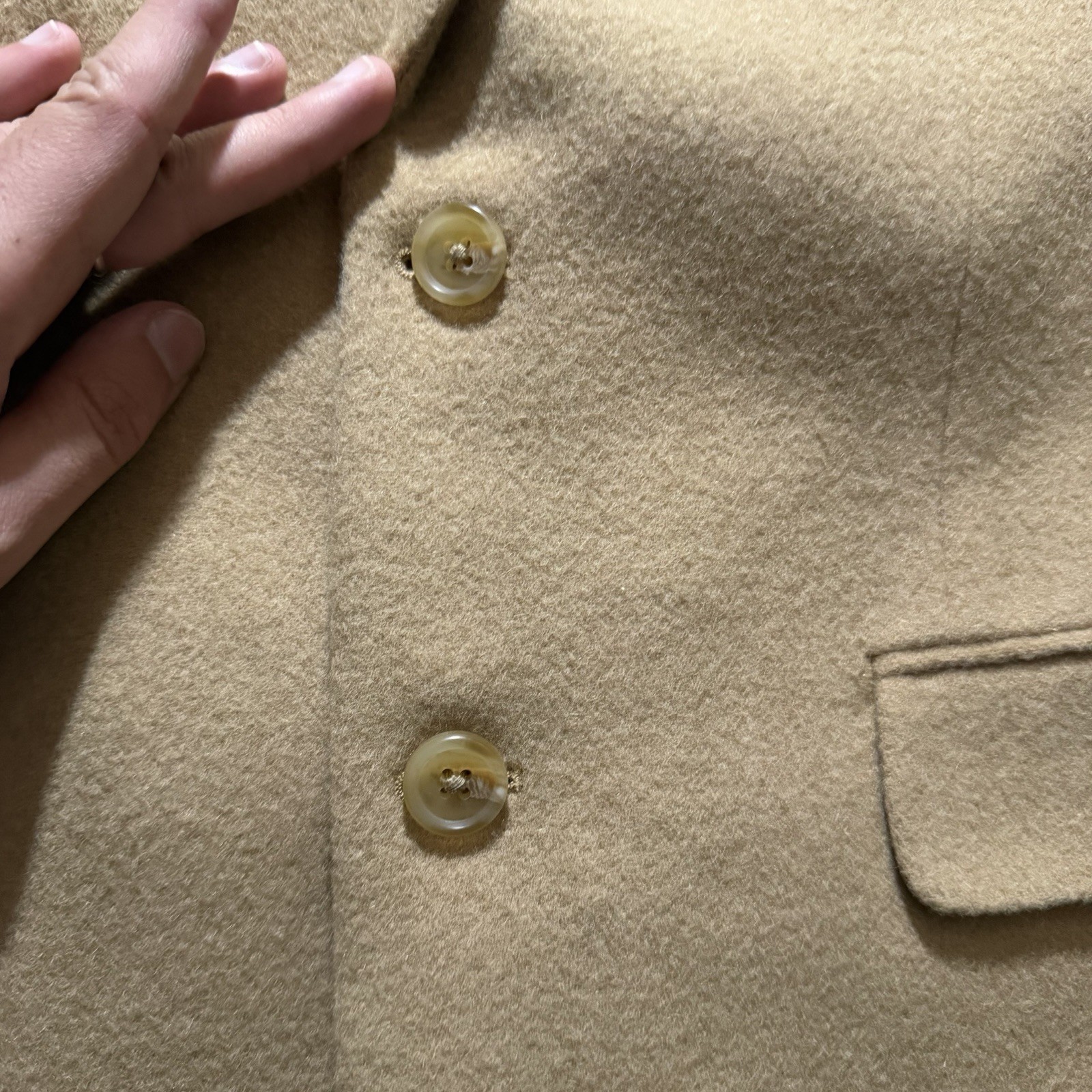 Ralph Lauren Loro Piana Italy Camel Hair Tweed Sport Coat / Blazer 38R Beige Tan