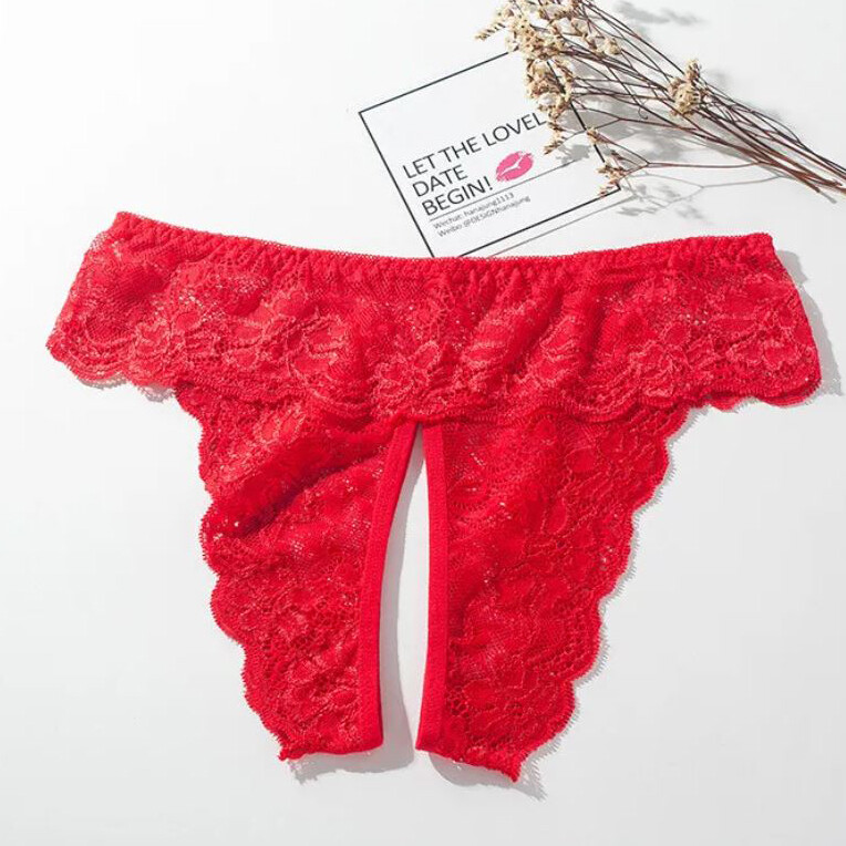 Sexy Womens Lace Panties Briefs Crotchles Ladies Cheeky Underwear Lingerie Thong