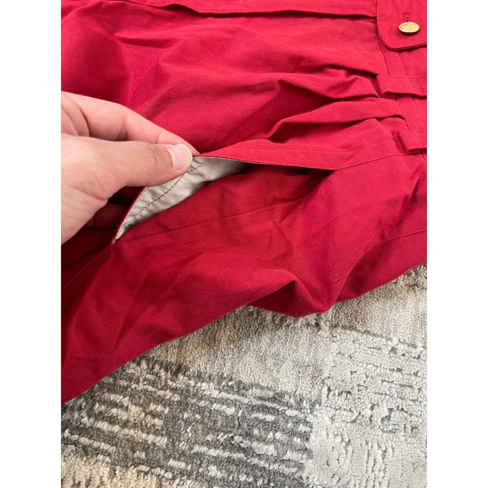 Vintage 80s MONDI West Germany Red High Waisted Pleated Trousers Womens 38 25×25
