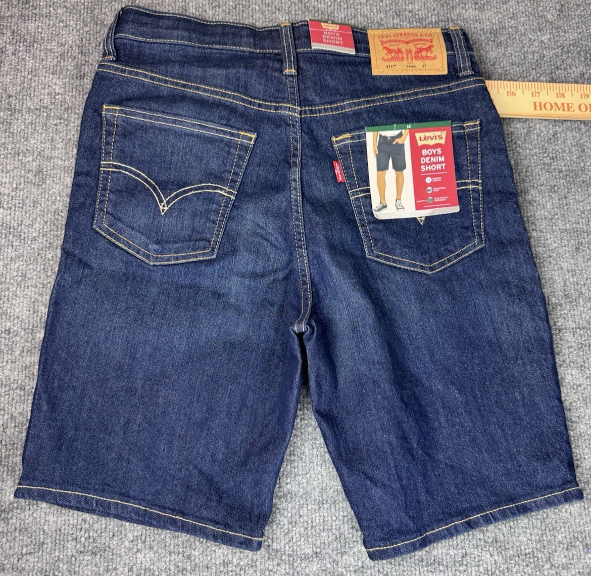 Levi’s 511 14 Regular Boys Denim Shorts Comfort Stretch Waist NWT