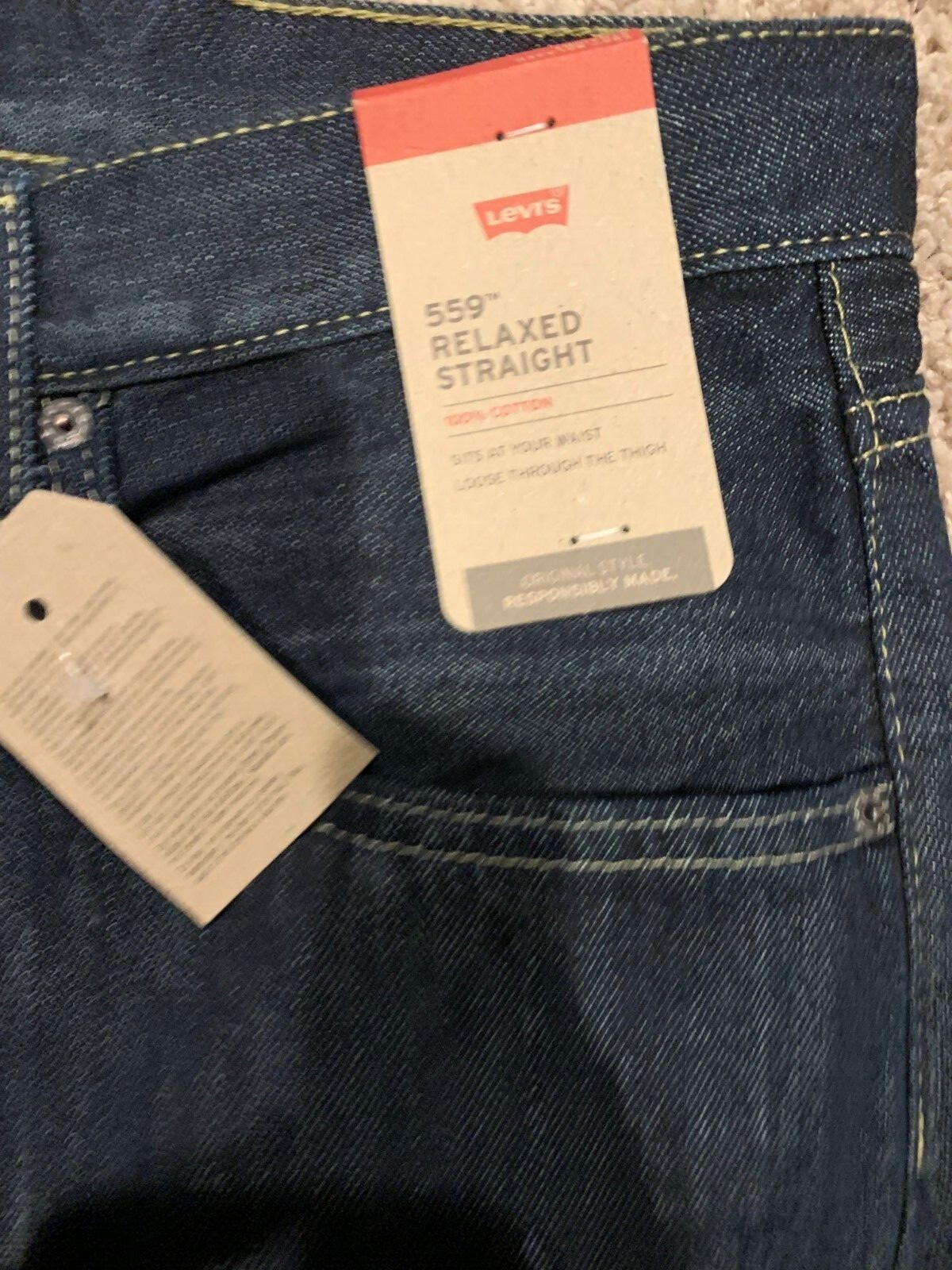 Levi’s 559 Relaxed Straight Fit Jeans Blue Big & Tall Sizes NWT RT$69.50 0004