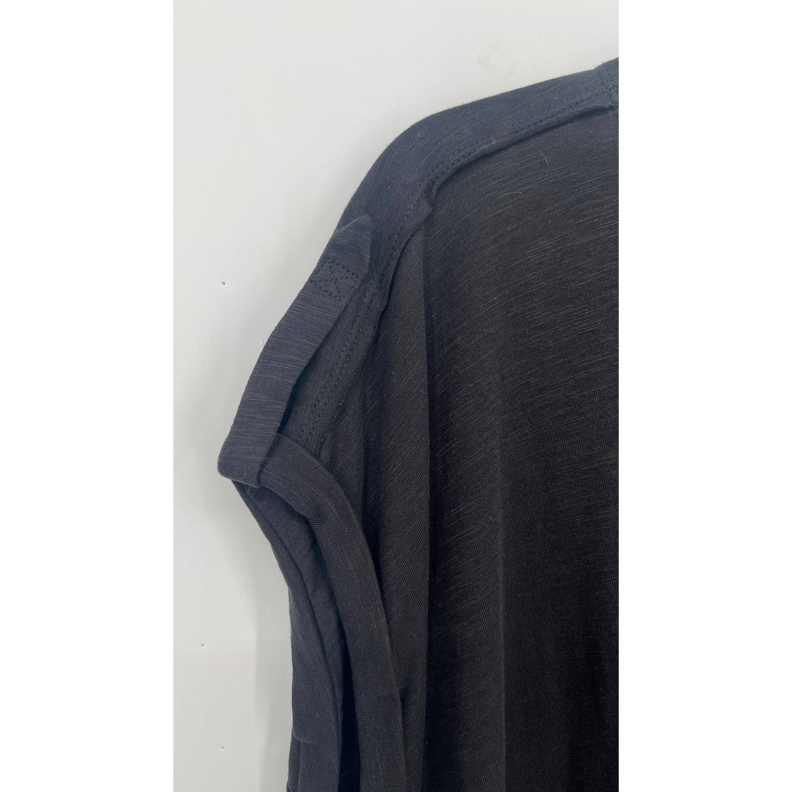 NEW Westbound Woman 2X Black V Neck Relaxed Fit Slub Knit Top Tunic