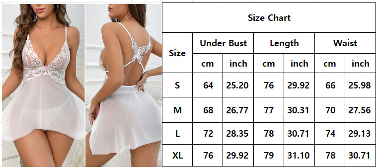 Plus Size Sexy-Lingerie-Lace-Women’s-G-string-Underwear-Babydoll-Nightwear-Dress