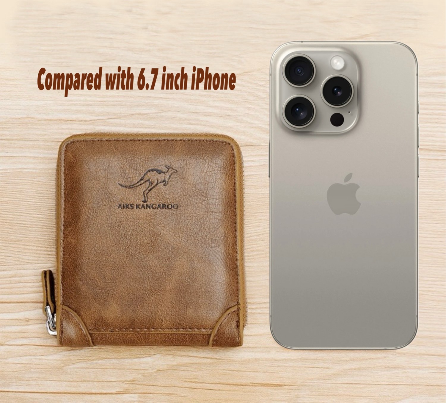 Men’s Leather RFID Blocking Waterproof Zip-Around Wallet Bifold Card Holder