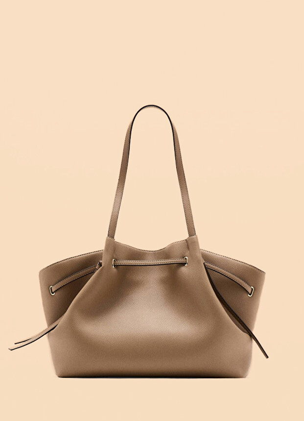 Women’s Large Vegan Leather Tote Bag Oversized Shoulder Handbag Brown