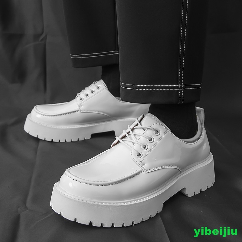 Mens Evening Lace Up Patent Leather Round Toe Derby Evening Shoes Oxford Man New