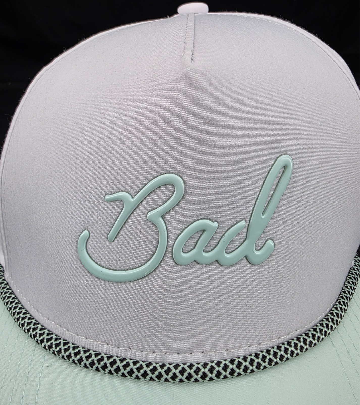 NEW Bad Birdie Active Bad Hat Minty Fresh White Polyester Snapback Golf Hat OSFM
