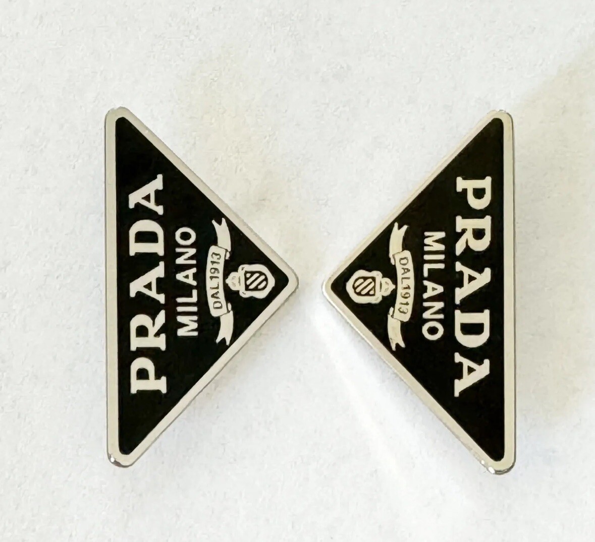 Prada 13ZS 14ZS Sunglasses Triangle Logo Replacement Parts Black Silver 1-Pair