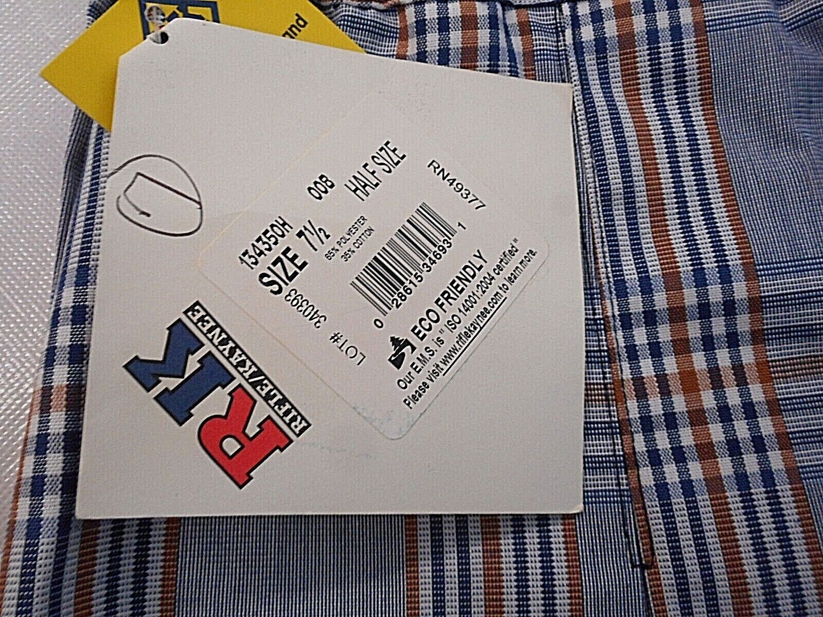 Girls R/K Lt. Blue White & Orange Plaid Box Pleat Uniform Skirt Sz 71/2 – 161/2