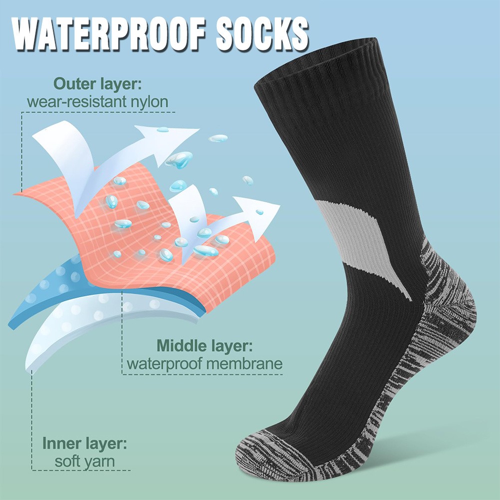 Waterproof Socks Breathable For Hiking Wading Trail Winter Skiing Outdoor Sports