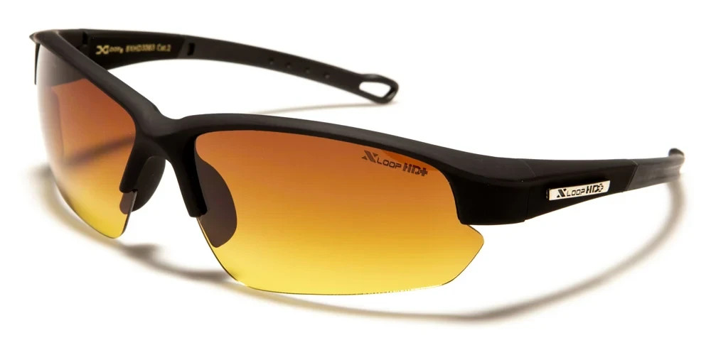 XLoop HD+ Night Driving Clear Vision Semi-Rimless Wrap Around Sunglasses Unisex