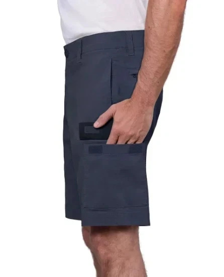 Wearfirst Men’s Classic Fit Stretch Fabric Cargo Shorts, Blue, 30