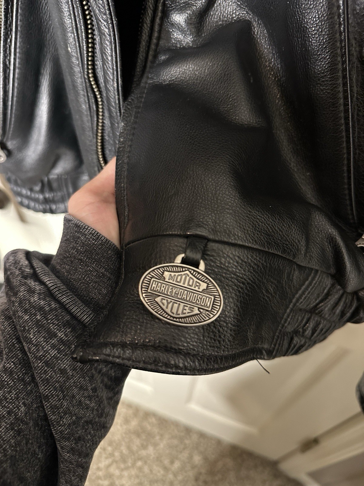 Harley-Davidson Sturgis Men’s Leather Motorcycle Jacket Large, VTG Y2K