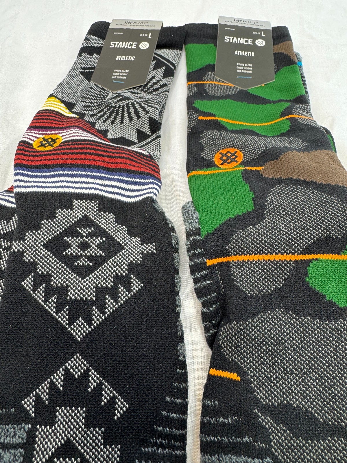 Stance UNISEX Athletic Socks 2 PACK Combo – Large ( M: 9-13 Shoe Size )