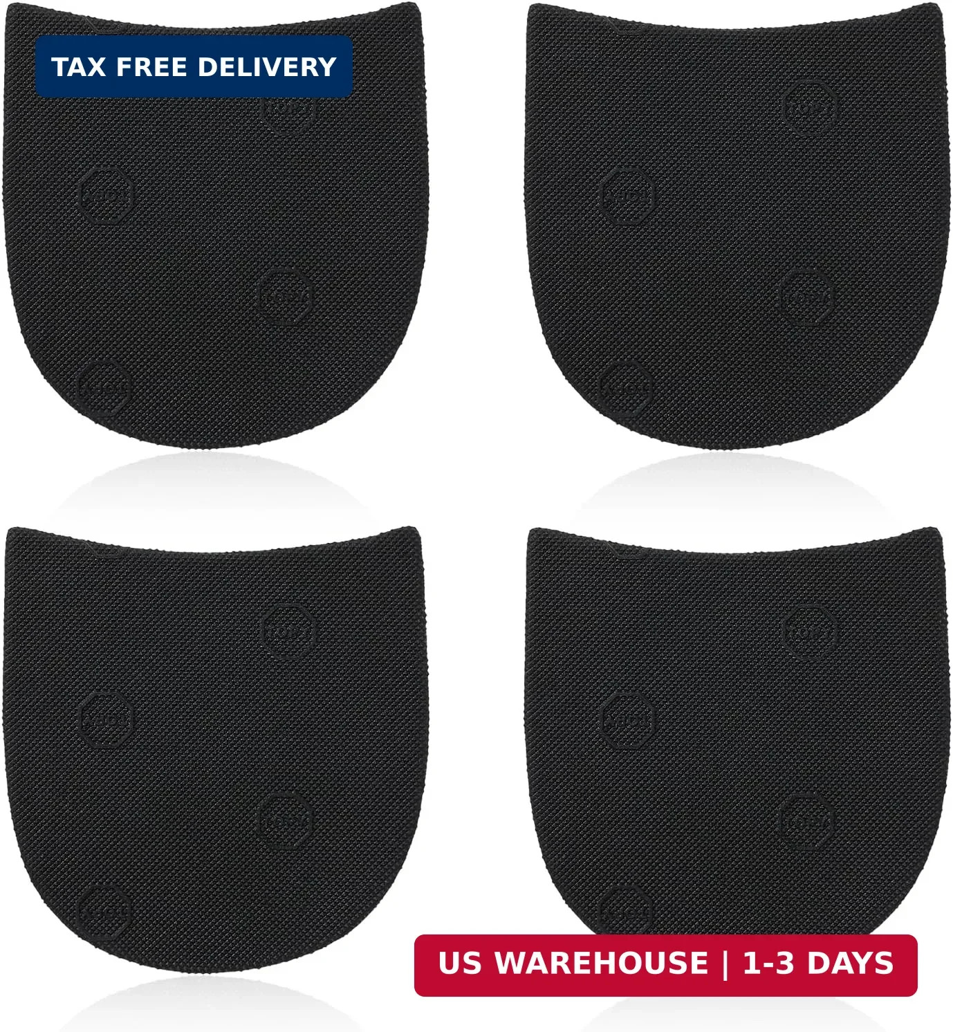 2 Pairs Boot Heel Repair Kit, Cuttable Boot Heel Replacement, Anti-Slip Shoe Hee