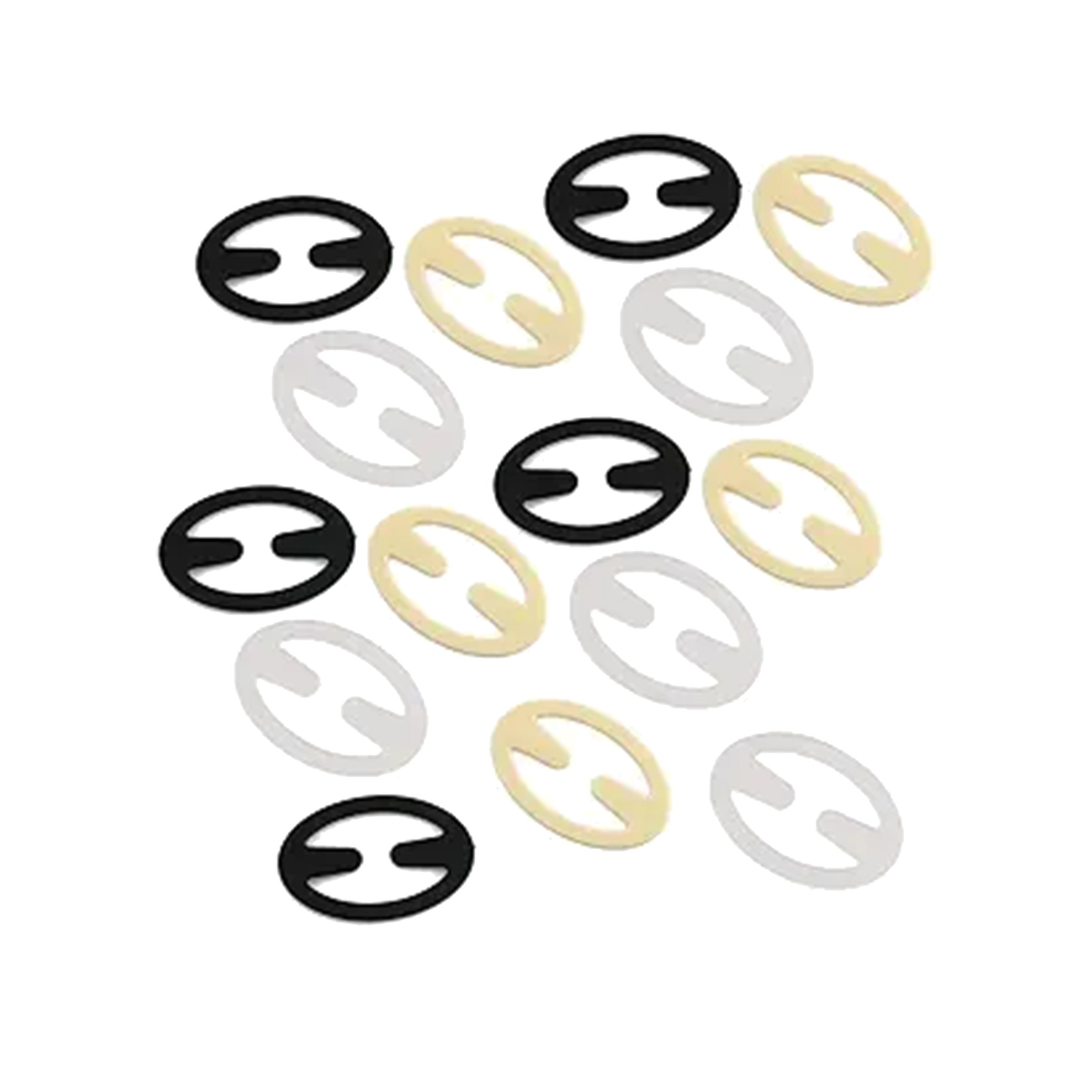 30PCS Oval Shape Bra Accessory Conceal Bra Straps Clips in Clear/Beige/Black