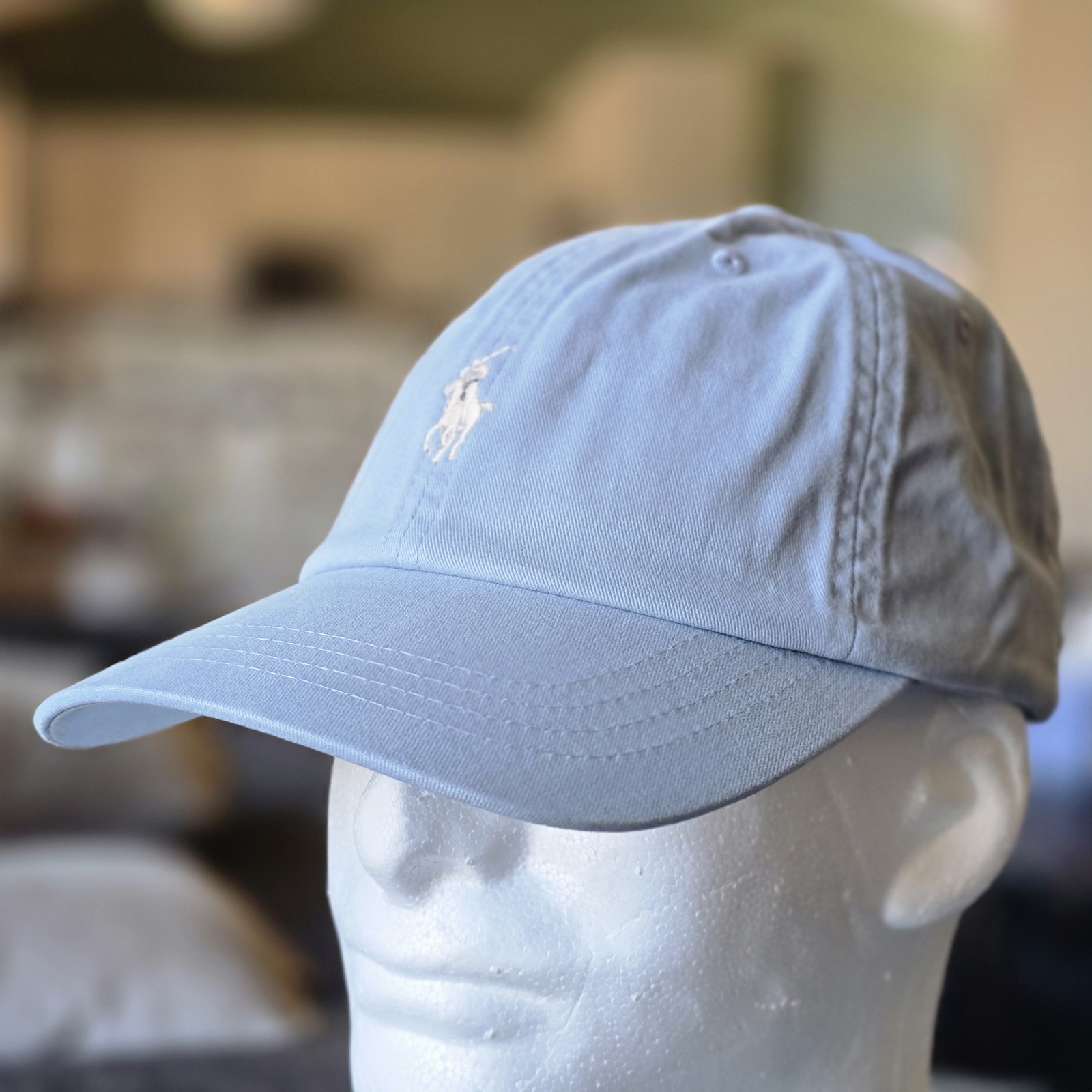 Polo Ralph Lauren Men’s One Size Cotton Chino Adjustable Ball Cap Office Blue