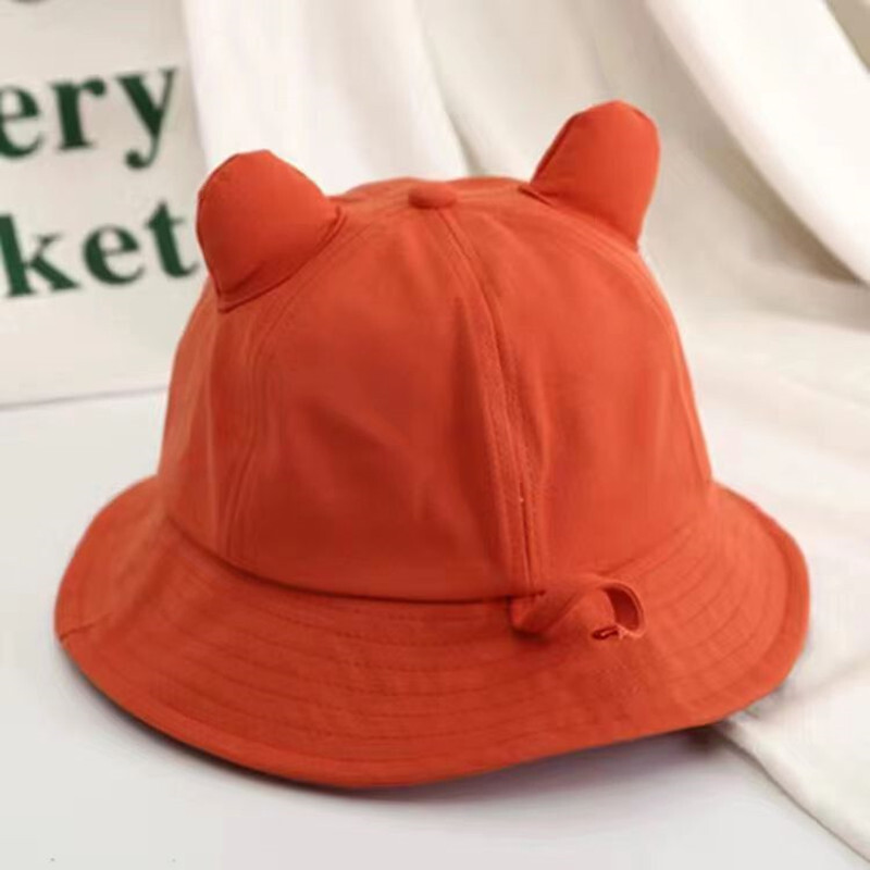 Summer and Spring Women Lovely Cat Ears Small Tail Bucket Hat Girl Fisherman Cap