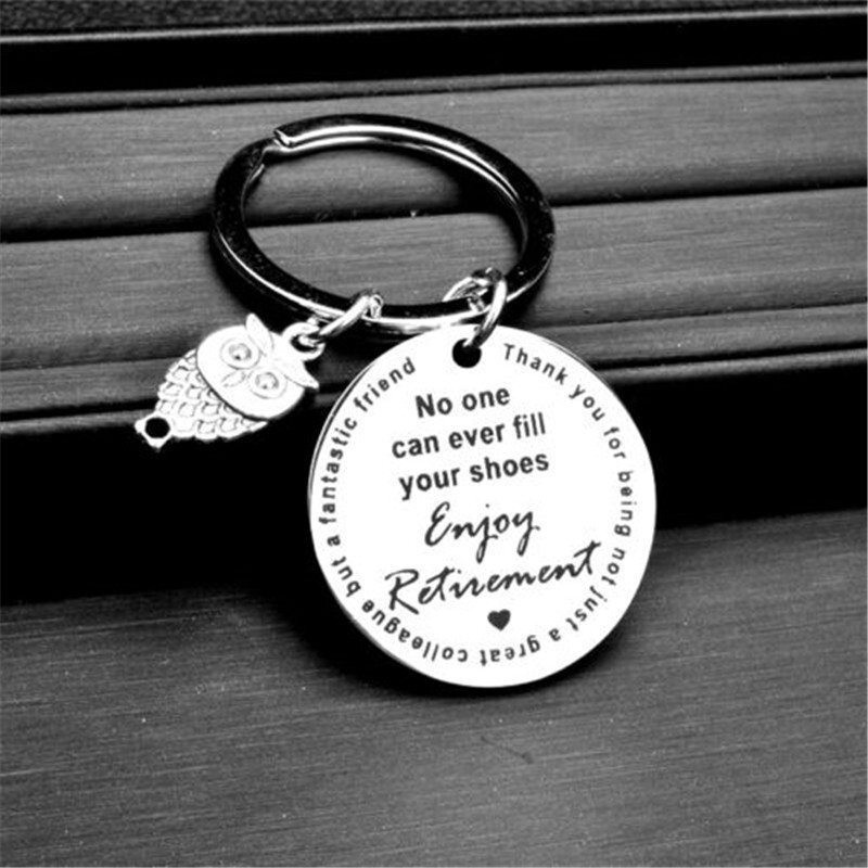 Keychain Stainless Steel Pendant Decoration Encouraging Words Gift Bags Pendants