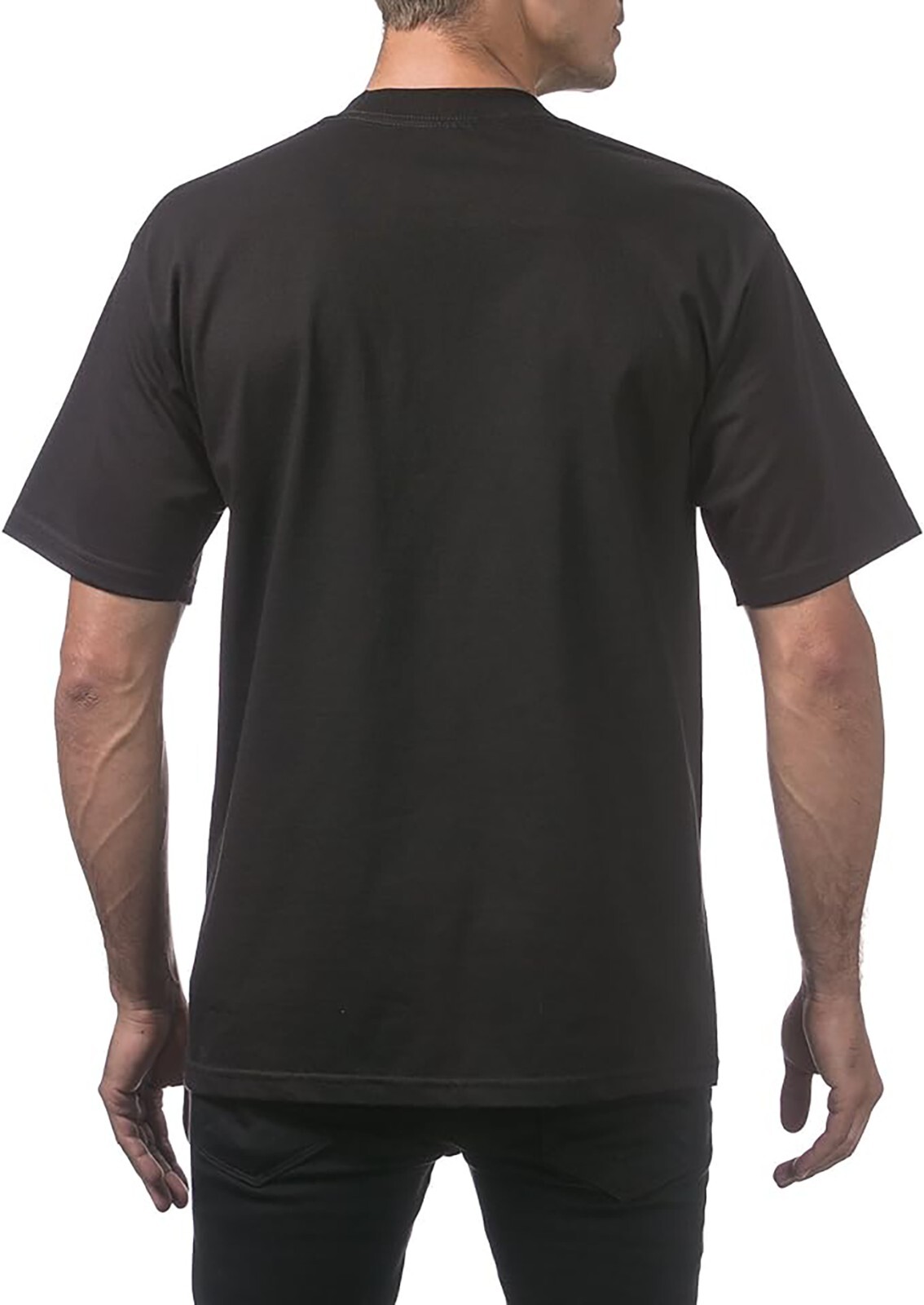 Pro Club Men’s 6-Pack Heavyweight Cotton Short Sleeve Crew Neck T-Shirt