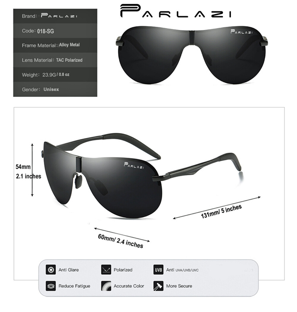 Aviators Sunglasses Anti Glare Tac Polarized Frameless UV400 UVS Protection