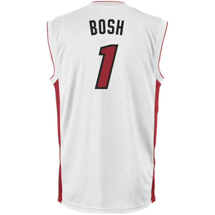 Adidas Men’s Miami Heat Chris Bosh #1 Home Jersey, White