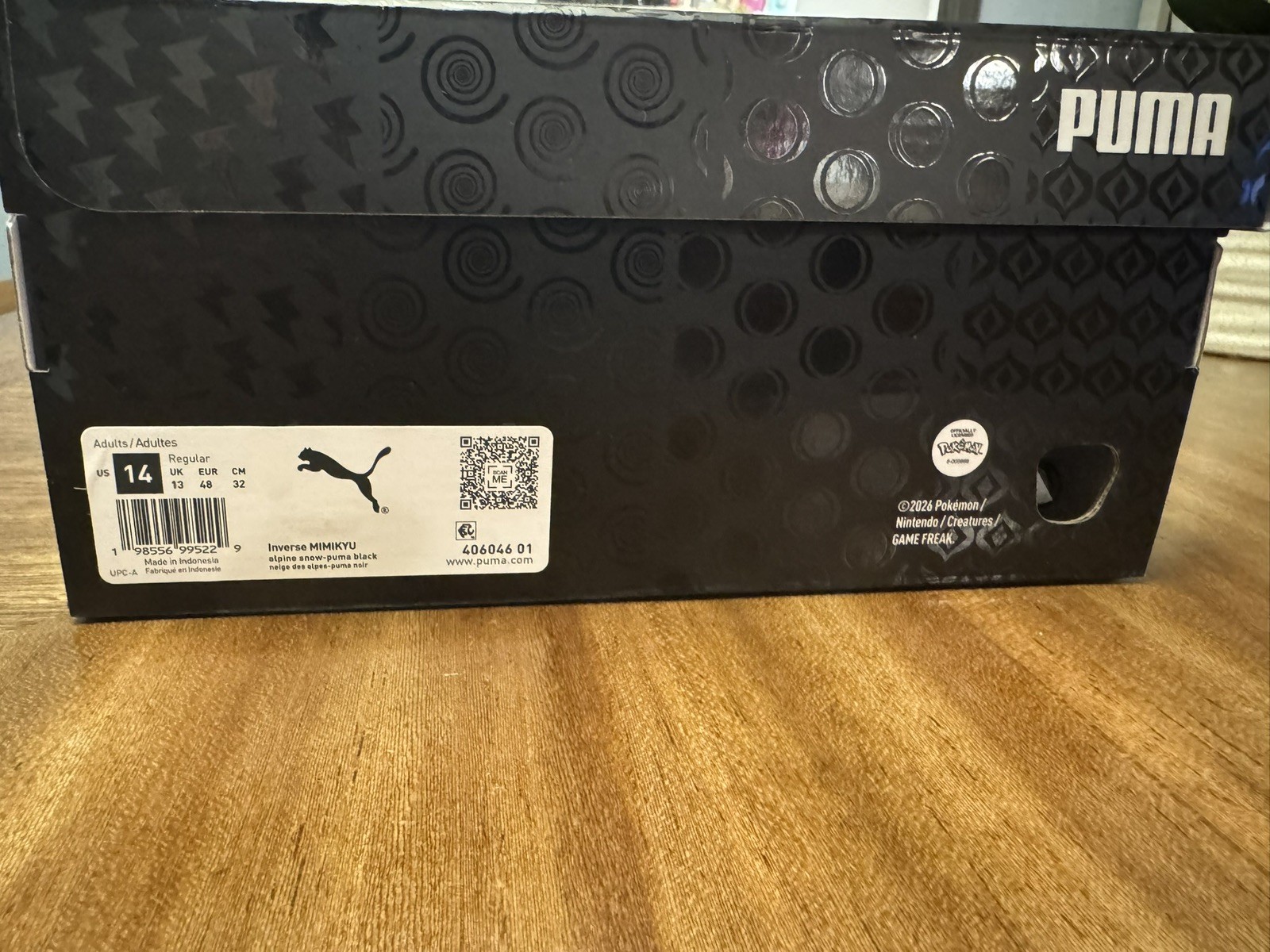 PUMA x Pokemon Fade Umbreon Size 14 NEW IN BOX. IN HAND