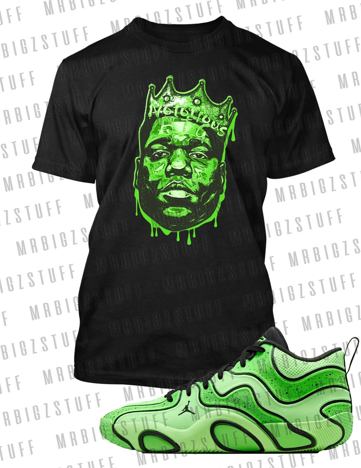 Men Big 7XL or 10XL Pro Club Tshirt Biggie The MAN Match Tatum 3 Hip Tee Shirt