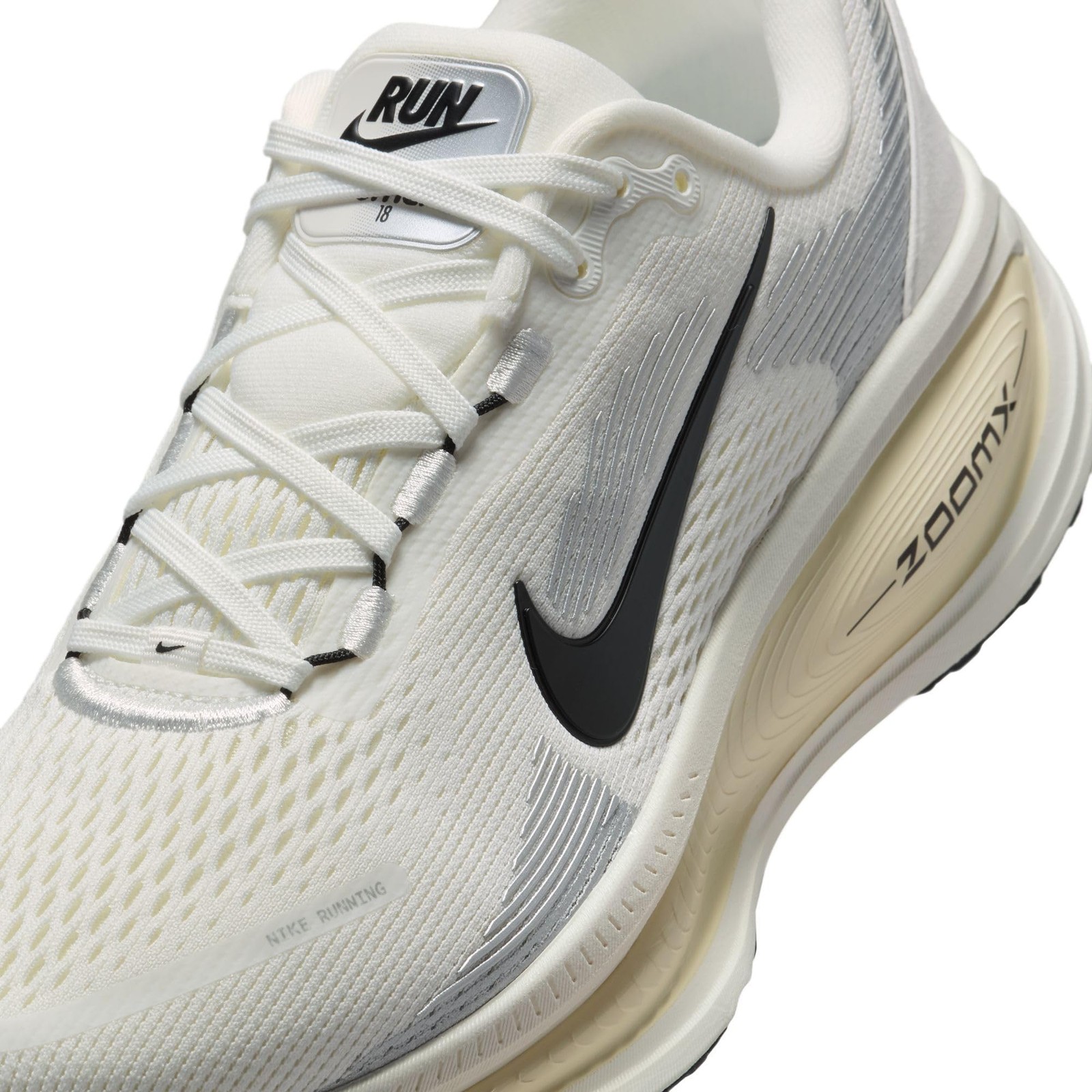 Nike Womens Vomero 18 – Summit White/Coconut Milk/Coconut Milk/Black – 8.5