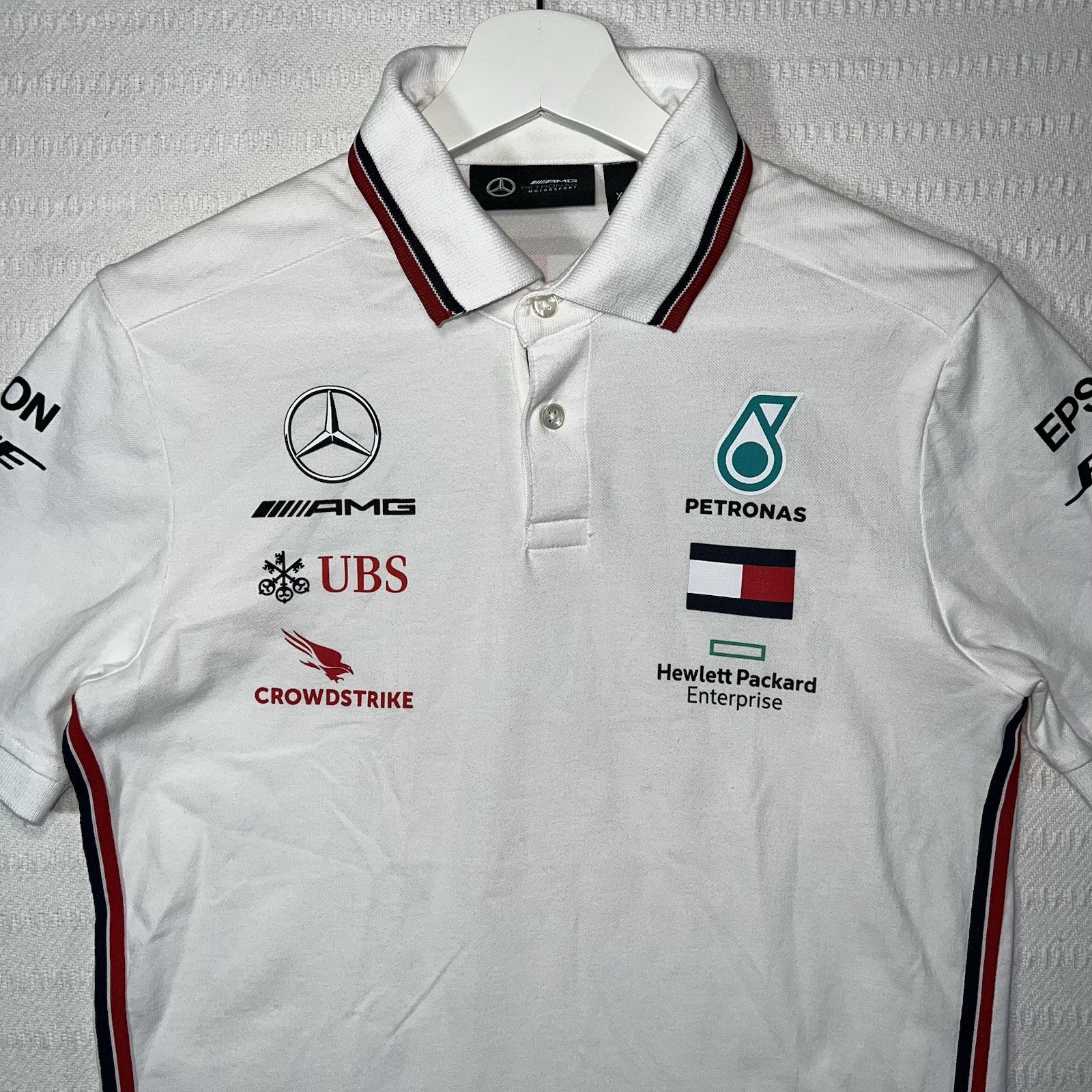 Mercedes AMG Mens Petronas F1 Team Polo Shirt Size XS Racing Formula 1