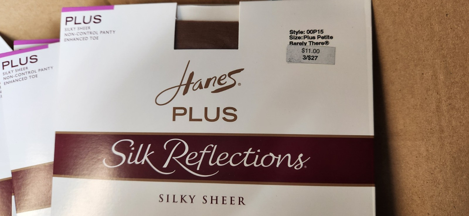 Hanes Enhanced Toe Plus-Size Silky Sheer Hose Plus Petite Barely There LOT of 10