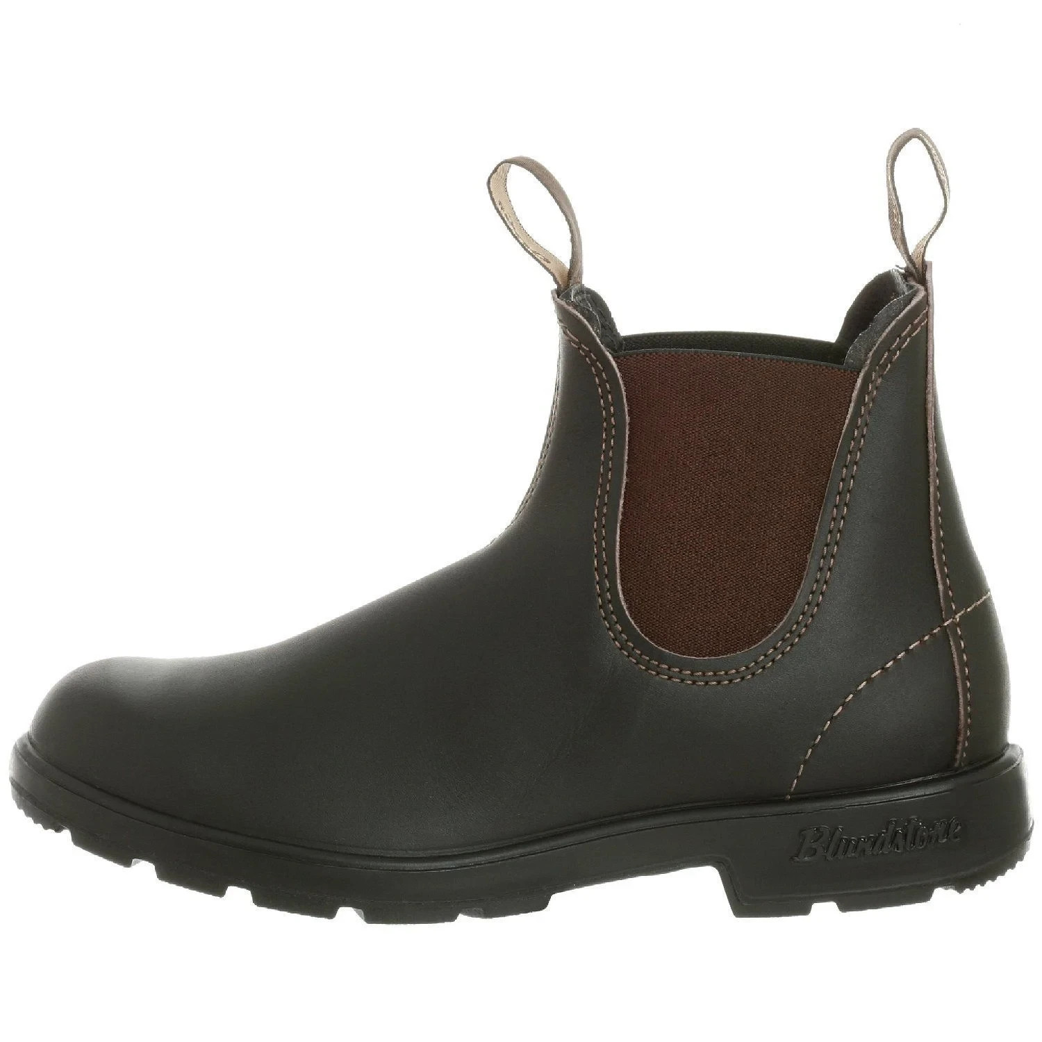 BLUNDSTONE CHELSEA 500 HI LEATHER UNISEX MEN 4=WOMEN 6 SHOES/BOOT STOUT BROWN NU