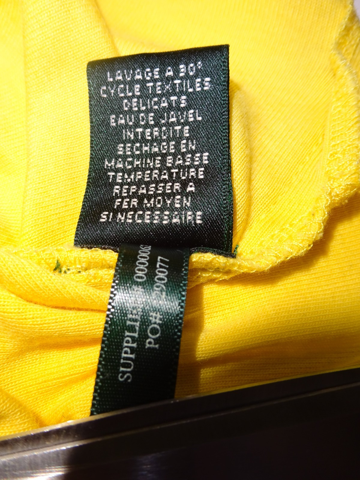 Ralph Lauren Women’s Yellow Cotton Top Blouse – Size XL