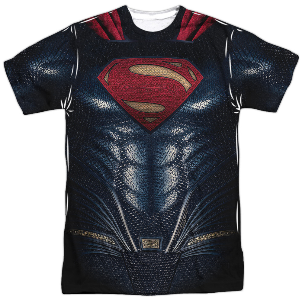 Justice League Movie Superman Uniform Unisex Adult Costume T Shirt, S-3XL