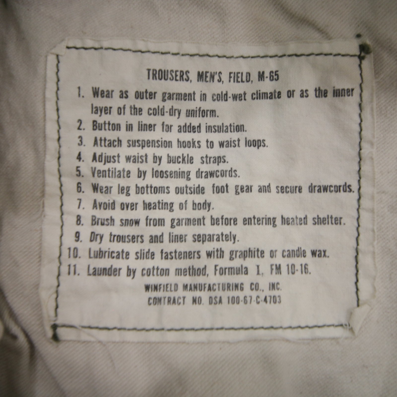 VTG Military M65 Combat Trousers US ARMY Fatigue OG-107 CARGO Field Pants M Reg