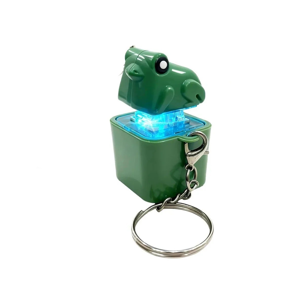 Frog Knocking Toy Frog Keyboard Keychain Decor Emit Light And Sound Pendant TL