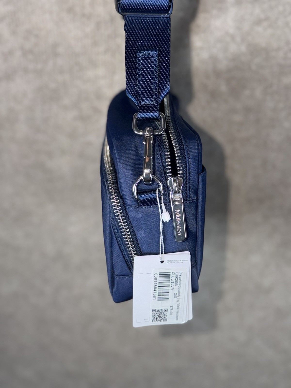 Lululemon Everywhere Crossbody 2L Metal Hardware Color Club Blue/Silver