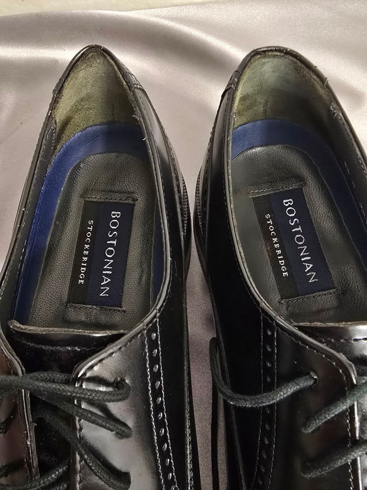 Bostonian Black Cap-Toe Leather Oxford Dress Shoes