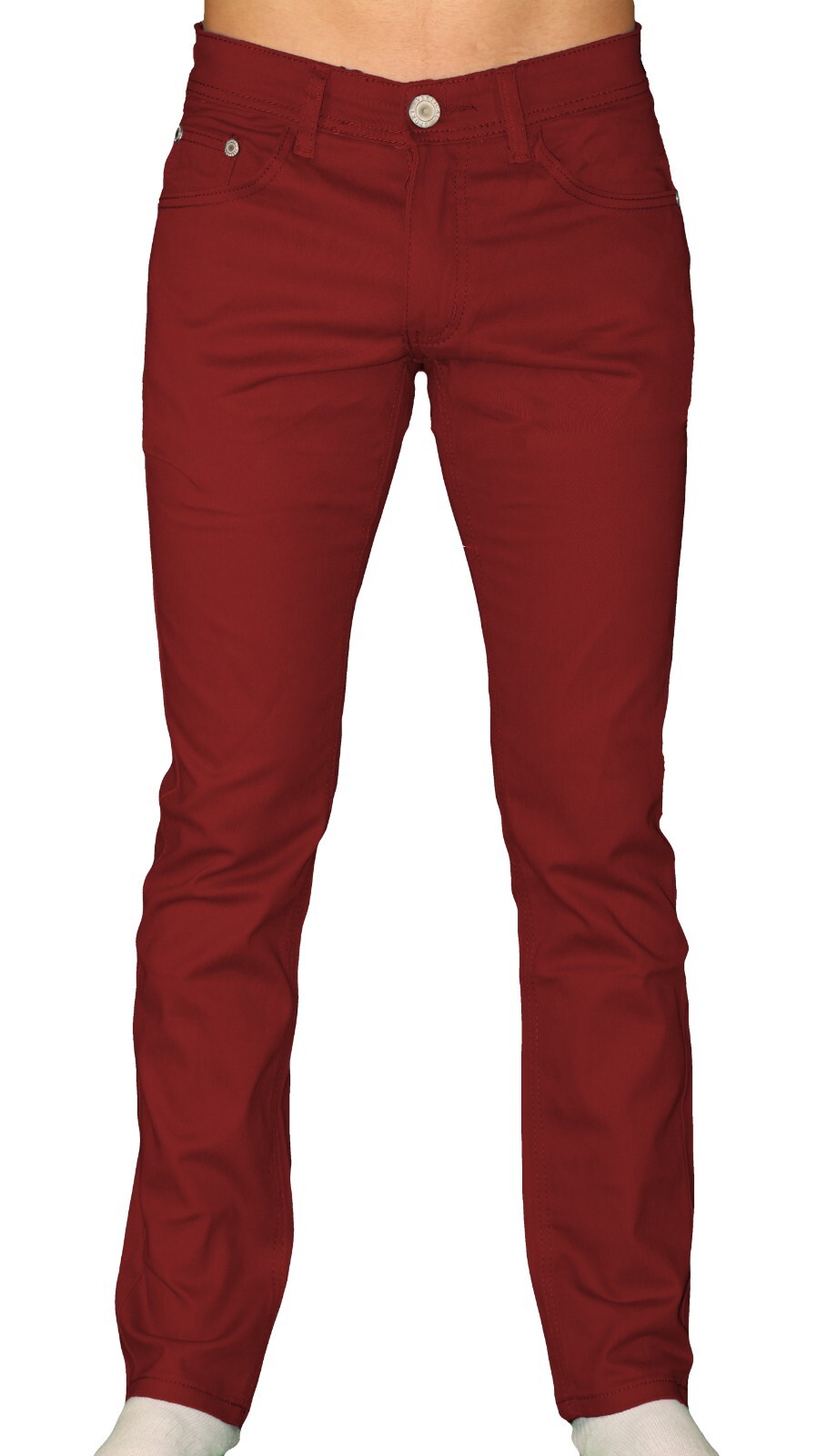Chino Pants Men Khakis Skinny STRETCH SLIM FIT Flex Casual Cotton Trousers Slack