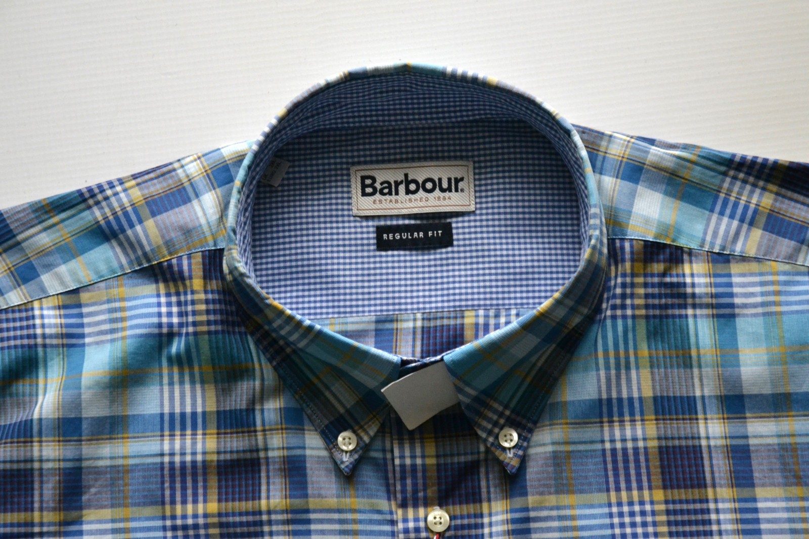 NEW BARBOUR ELLISON Men’s Shirt Men’s Summer Shirt Size 2XL Short Sleeve BIG SIZE