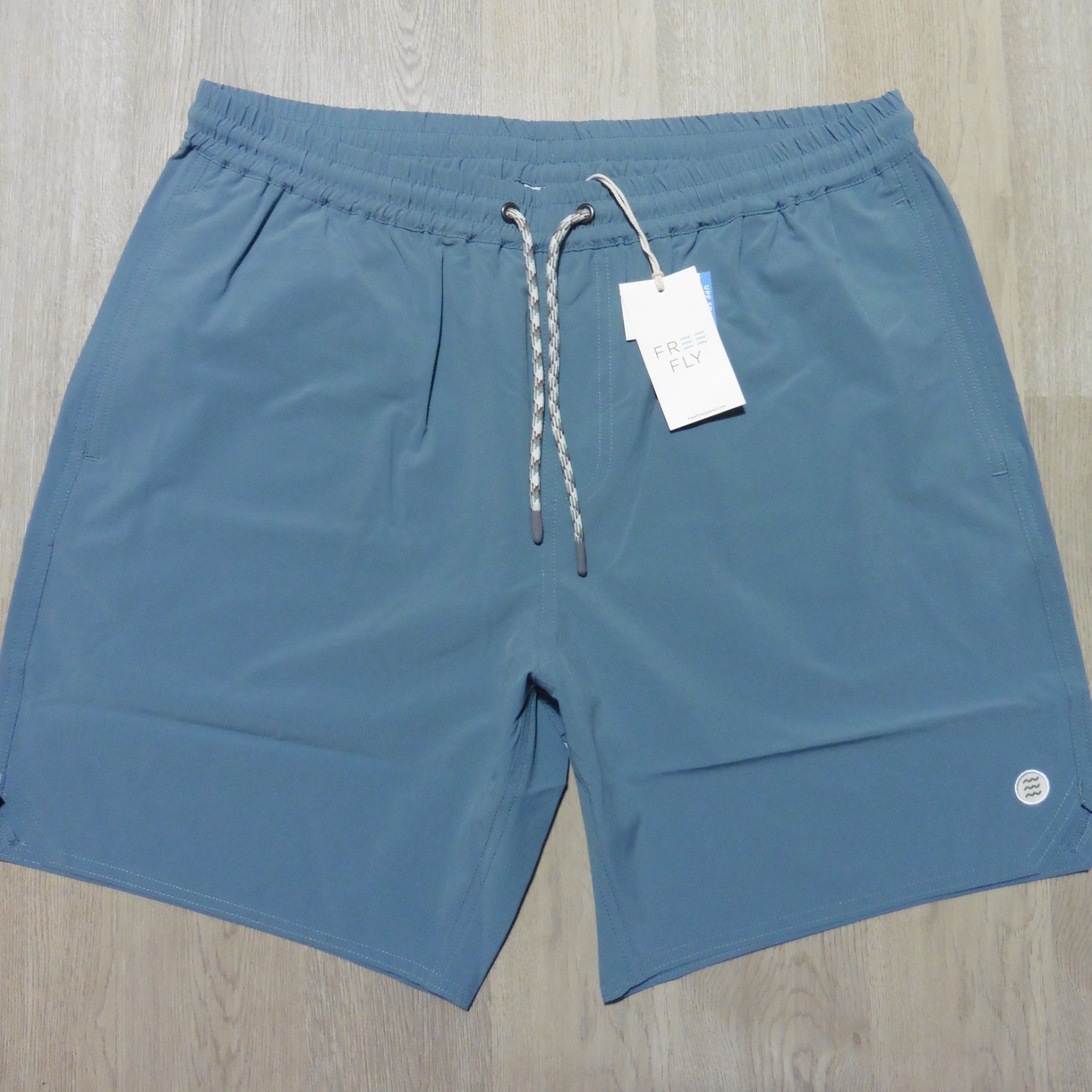 FREE FLY Mens XL ANDROS SHORTS PACIFIC BLUE FISHING STRETCH HYBRID SWIM TRUNK 7″