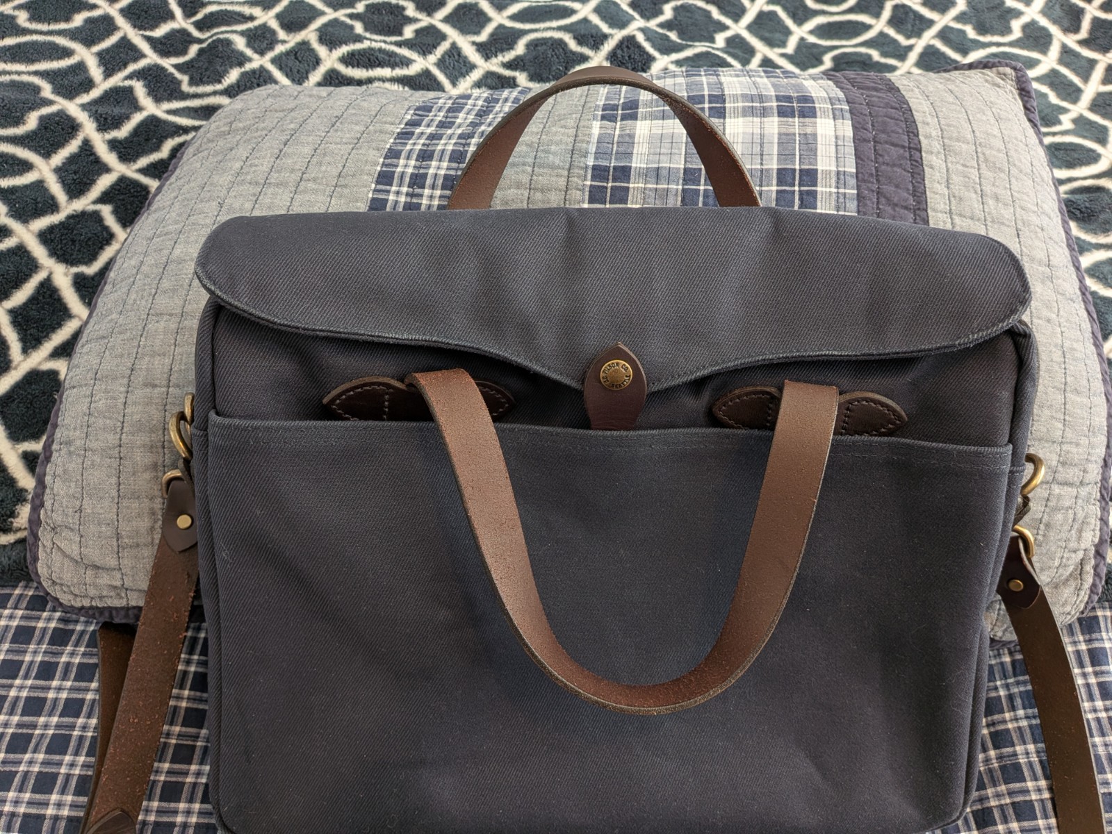 Filson Original Briefcase Rugged Twill – Navy – See description